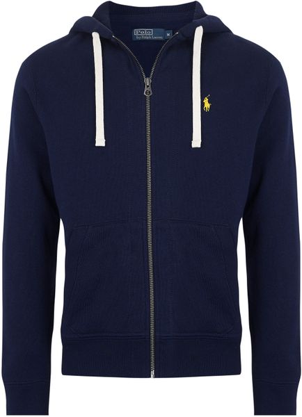 navy blue polo hoodie