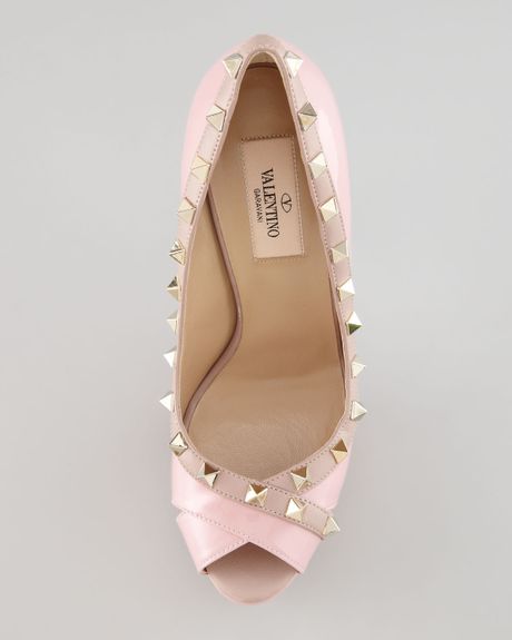 valentino rockstud platform pump