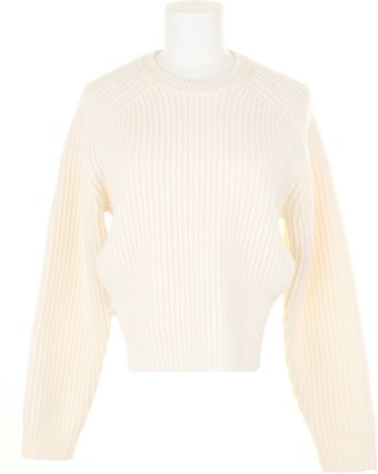Alexander Wang Ribbed Wool Sweater with Side Slits Held Together with Lingerie Straps - Lyst