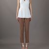 Burberry Pleated Top in White - Lyst