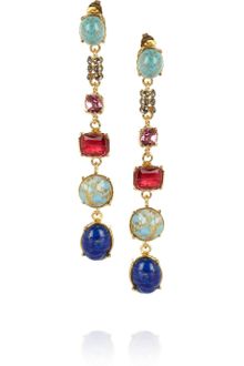 Emilio Pucci Goldplated Crystal Drop Earrings - Lyst