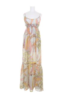 Emilio Pucci Hydrangea Print Maxi Dress in Silk and Cotton Veil - Lyst