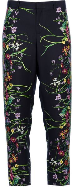 Gucci Floral Straight Leg Pants - Lyst