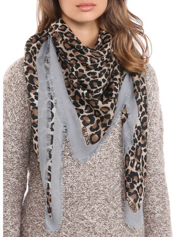 Guess Animal Print Scarf - Lyst