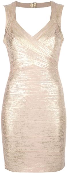 Hervé Léger Square Back Dress - Lyst
