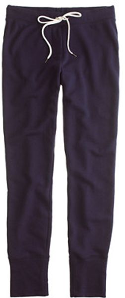 J.crew Skinny Fleece Pant in Blue (navy) - Lyst