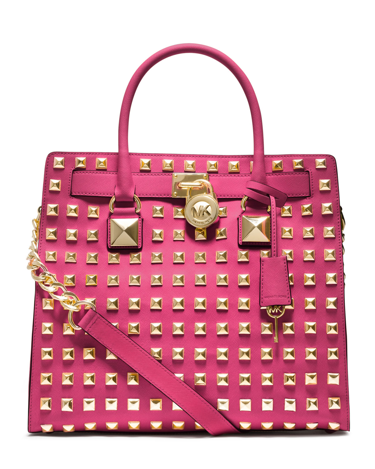 hot pink michael kors hamilton tote