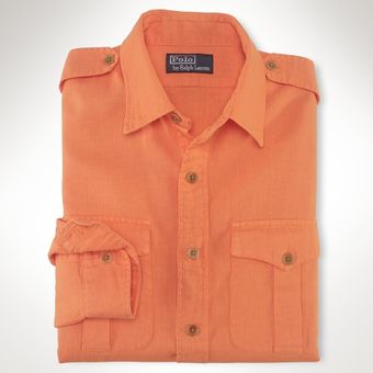 Polo Ralph Lauren Custom Fit Military Shirt - Lyst
