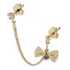 Topshop Bow Double Stud Earrings in Gold - Lyst