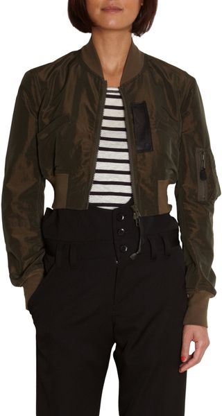 Yohji Yamamoto Cropped Ma1 Jacket - Lyst