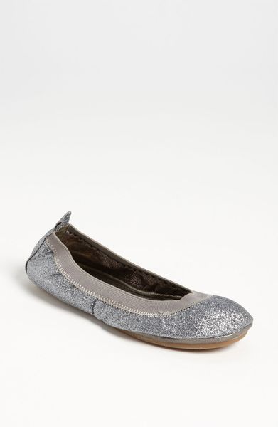 pewter ballet flat