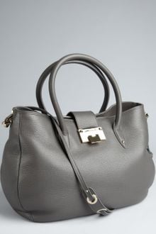 Jimmy Choo Grey Leather Rania Convertible Tote - Lyst