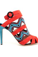 Nicholas Kirkwood Leather and Suede Sandals