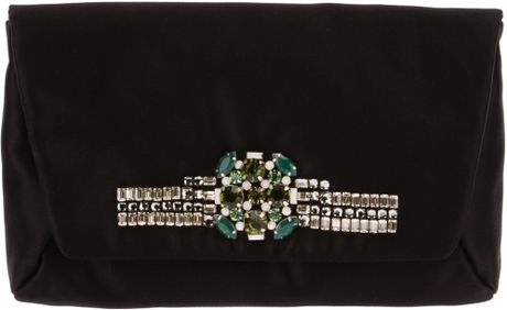 Lanvin Embellished Clutch Bag in Black - Lyst