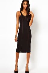Asos Pencil Dress with Sheer Panelling