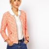 Asos Blazer in Fluro Boucle in Orange - Lyst