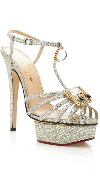 Charlotte Olympia Platinum Leading Lady Sandal - Lyst