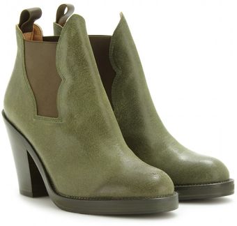 Acne Star Leather Ankle Boots - Lyst