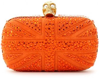Alexander McQueen Skull Embellished Union Jack Box Clutch - Lyst