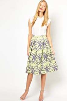 ASOS Collection Asos Midi Skirt in Abstract Jacquard - Lyst