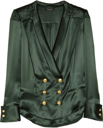 Balmain Silk-satin Shirt - Lyst