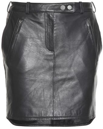 Carven Leather Mini Skirt - Lyst