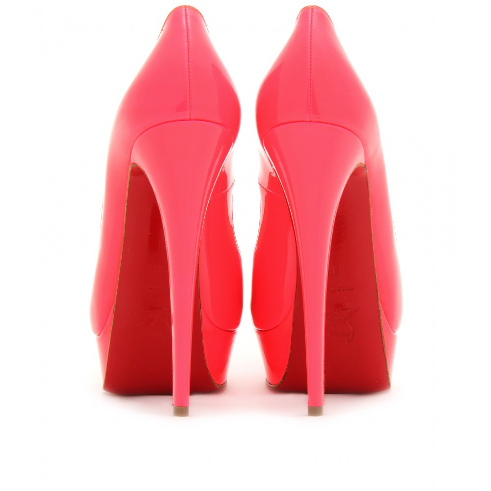 Shoeniverse: CHRISTIAN LOUBOUTIN Pink Lady Peep 150 Platform Pumps  