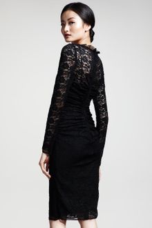 Dolce & Gabbana Long Sleeve Lace Dress - Lyst