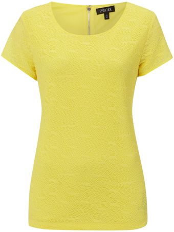 Episode Lace Top with Zip - Lyst