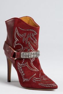 Isabel Marant Bordeaux Leather and Suede Studded Milwauke Ankle Boots - Lyst