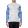 Marni Grandad Collar Contrast Sleeve Cotton Shirt in White for Men (blue) - Lyst