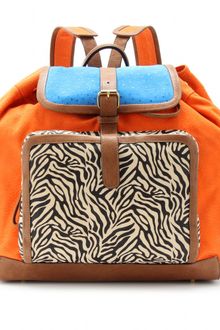 Pierre Hardy Colour Block Backpack with Leather Detail - Lyst