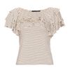 Ralph Lauren Doris Stripe Ruffled Top in White (black) - Lyst