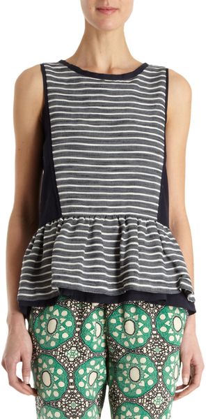 Sea Peplum Tank - Lyst