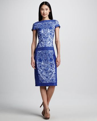 Tadashi Shoji Lacepanel Cocktail Dress - Lyst