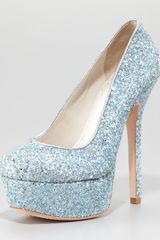 Alice + Olivia Glitter Platform Pump