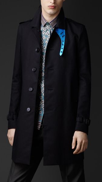 Burberry Prorsum Metallic Undercollar Trench Coat - Lyst