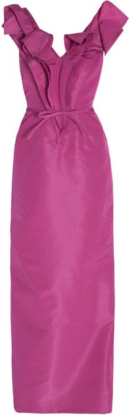Carolina Herrera Silk Faille Gown - Lyst