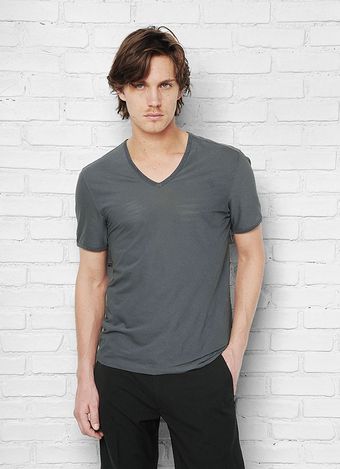 John Varvatos Bias Cut Vneck Knit - Lyst