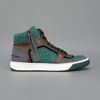 Lanvin Hitop Knit Trainer in Green for Men - Lyst