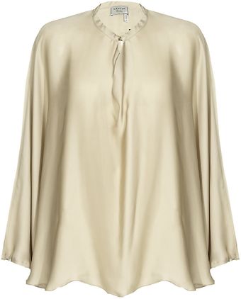Lanvin Oversized Silk Top - Lyst