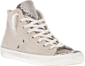 Leather Crown Python Skin Sneakers - Lyst
