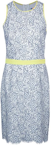 MSGM Lace Overlay Dress - Lyst