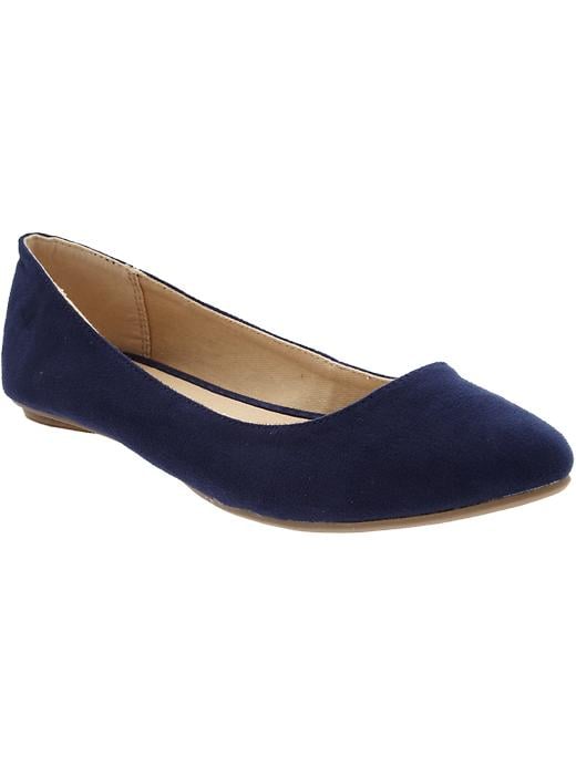 Old Navy Sueded Ballet Flats in Blue (navy) | Lyst