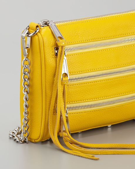 Rebecca Minkoff Mini 5zip Crossbody Bag in Yellow (sunny