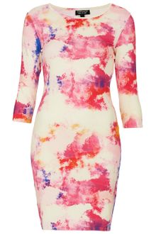Topshop Paintbomb Bodycon Dress - Lyst