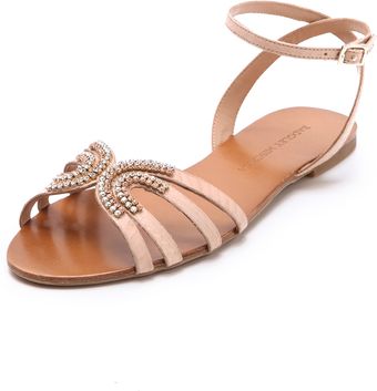 Badgley Mischka Courtney Jeweled Sandals - Lyst