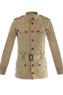 Balmain Military Cotton linen Jacket - Lyst