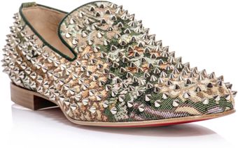 Christian Louboutin Rollerboy Spiked Tapestry Loafer - Lyst