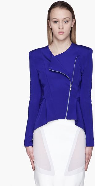 Dion Lee Silk Peplum Blazer - Lyst